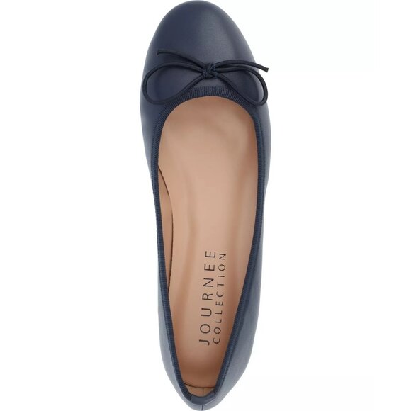 Journee Collection Womens Vika Ballet comfortable Flats Navy Blue Size 6 NIB - Picture 3 of 5
